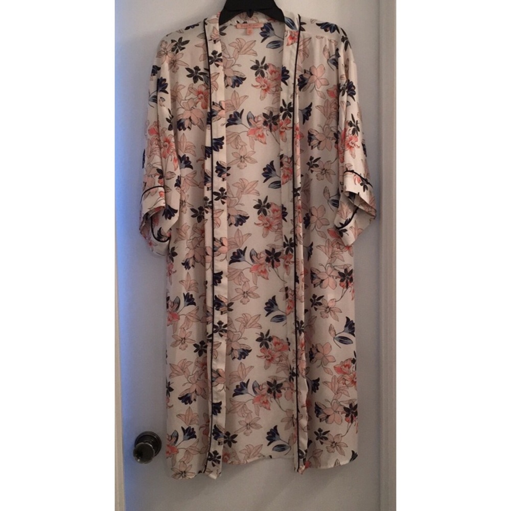 NWOT GIBSON LATIMER boho floral kimono cardigan M